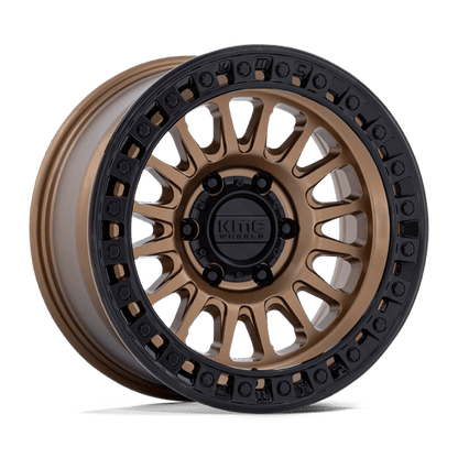 18x9 KMC KM552 IMS Matte Bronze With Gloss Black Lip Wheel 6x4.5 (18mm)