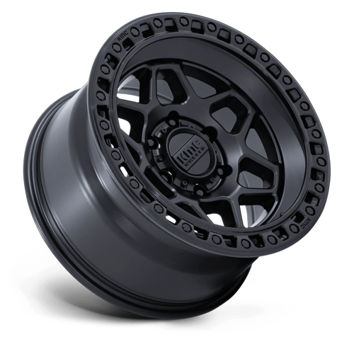 17x8.5 KMC KM553 Torx Matte Black W/ Gloss Black Lip Wheel 6x5.5 (0mm)