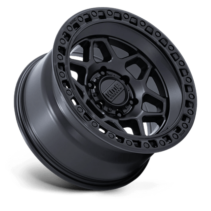 17x8.5 KMC KM553 Torx Matte Black W/ Gloss Black Lip Wheel 6x5.5 (0mm)