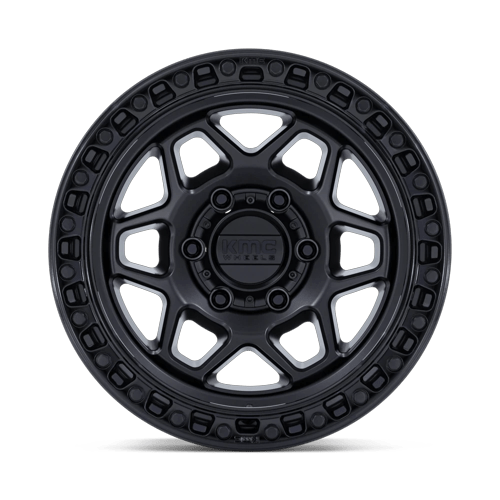 17x8.5 KMC KM553 Torx Matte Black W/ Gloss Black Lip Wheel 6x5.5 (25mm)