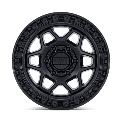 17x8.5 KMC KM553 Torx Matte Black W/ Gloss Black Lip Wheel 6x5.5 (25mm)