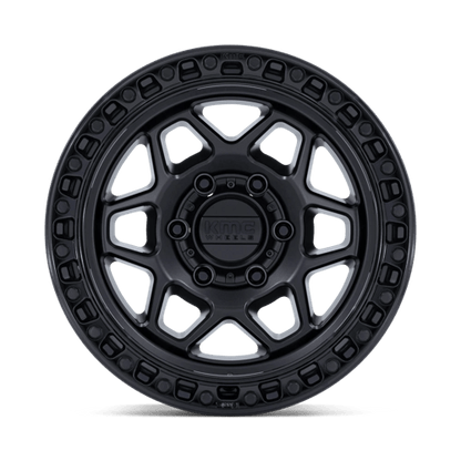17x9 KMC KM553 Torx Matte Black W/ Gloss Black Lip Wheel 6x5.5 (-12mm)