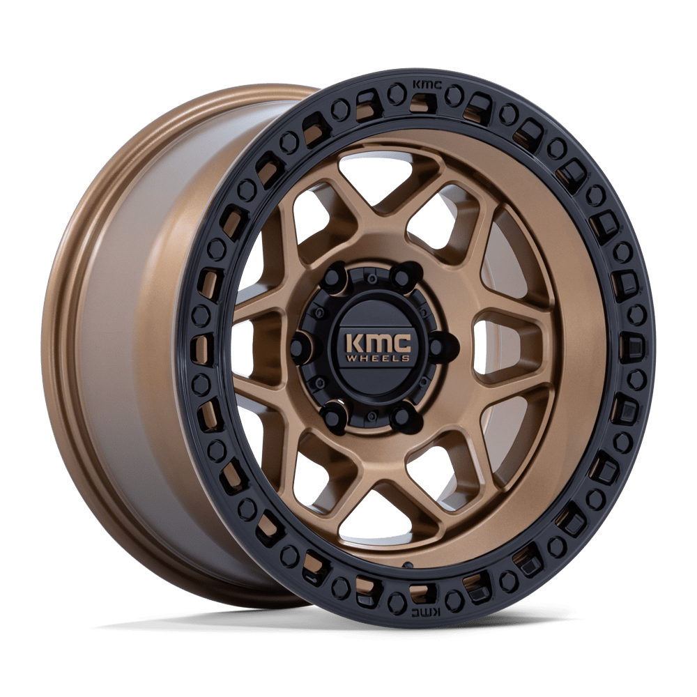 17x8.5 KMC KM553 Torx Matte Bronze With Gloss Black Lip Wheel 6x5.5 (0mm)