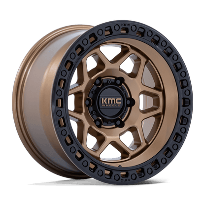 17x8.5 KMC KM553 Torx Matte Bronze With Gloss Black Lip Wheel 6x5.5 (0mm)