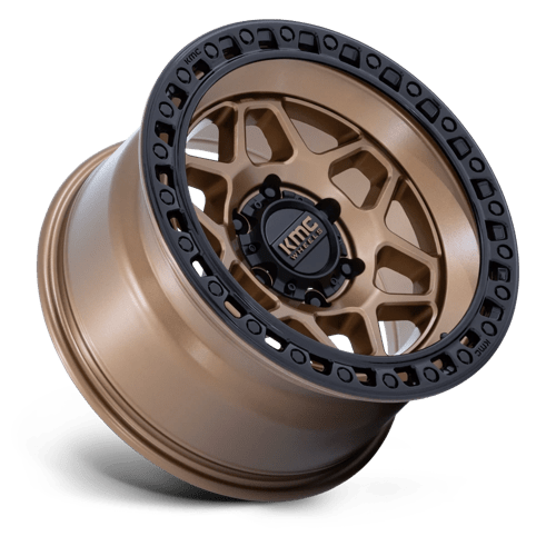 17x8.5 KMC KM553 Torx Matte Bronze With Gloss Black Lip Wheel 5x5 (0mm)