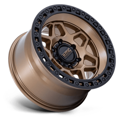 17x8.5 KMC KM553 Torx Matte Bronze With Gloss Black Lip Wheel 5x5 (0mm)