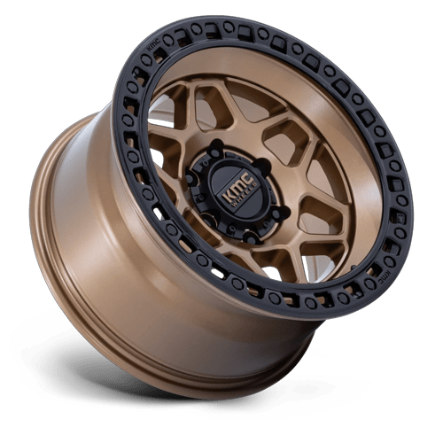 17x8.5 KMC KM553 Torx Matte Bronze With Gloss Black Lip Wheel 6x5.5 (25mm)