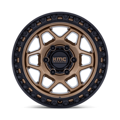 17x8.5 KMC KM553 Torx Matte Bronze With Gloss Black Lip Wheel 6x5.5 (0mm)
