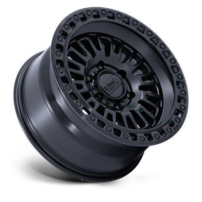 17x8.5 KMC KM554 Aztec Matte Black W/ Gloss Black Lip Wheel 6x135 (0mm)
