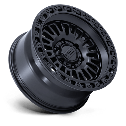 17x8.5 KMC KM554 Aztec Matte Black W/ Gloss Black Lip Wheel 5x5 (0mm)