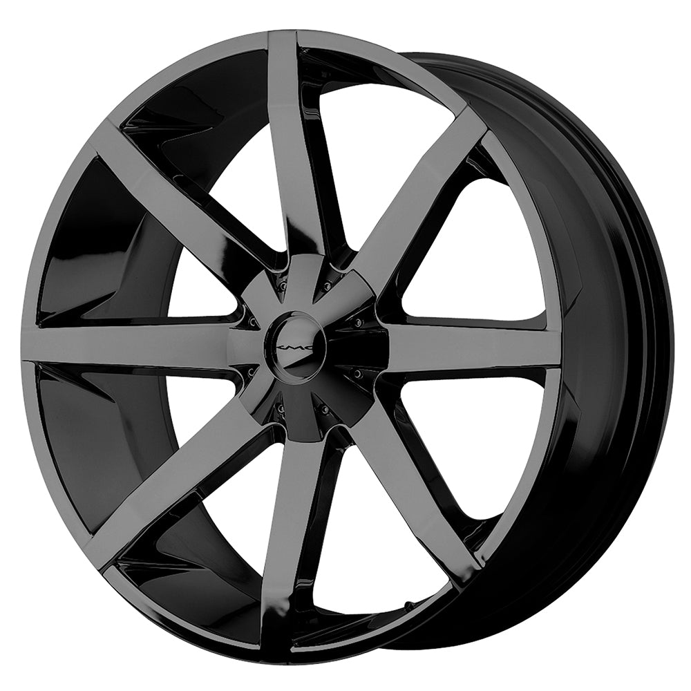 24x9.5 KMC KM651 SLIDE Gloss Black Wheel 5x115/5x120/5x115/5x120 (18mm)