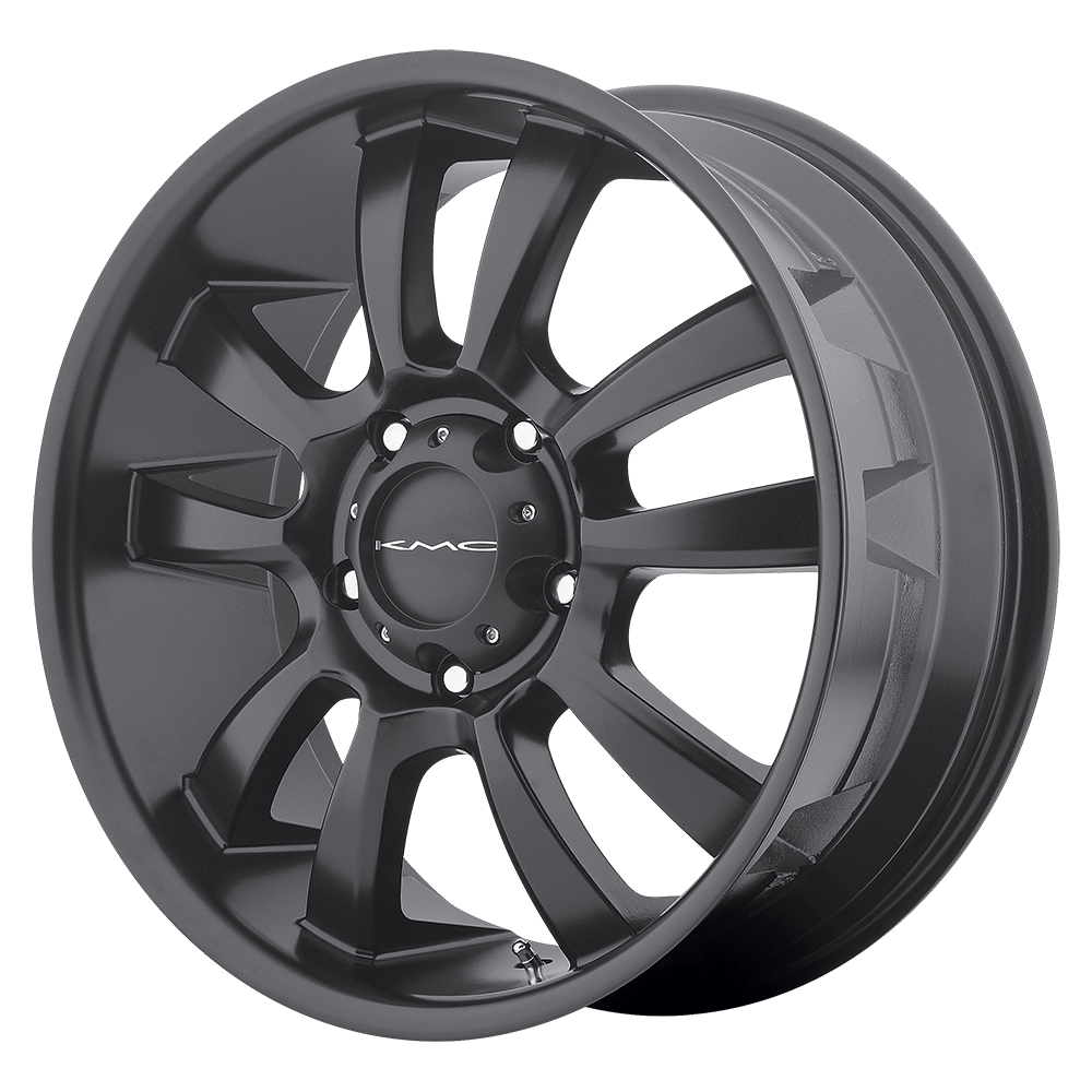 24x9.5 KMC KM673 SKITCH Satin Black Wheel 6x5.5 (30mm)
