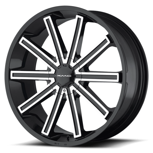 KM681 22X9 5X4.75/5.0 G-BLK/MCH +15MM