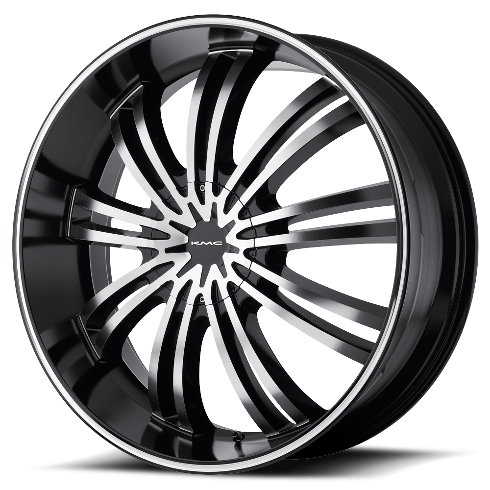 20x8.5 KMC KM682 SPIDER Gloss Black Machined Wheel 6x115/6x115 (35mm)