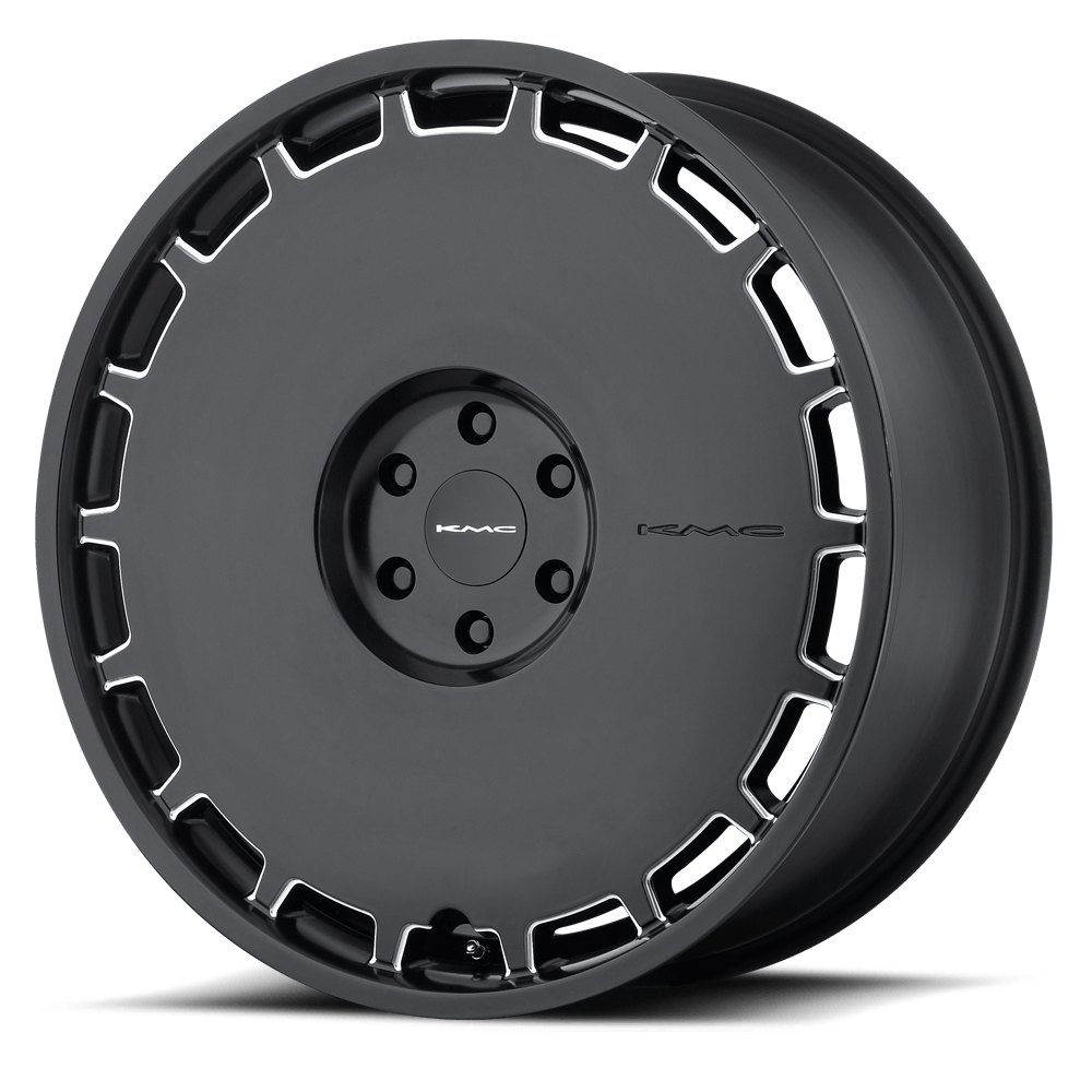 22x9 KMC KM689 SKILLET Satin Black Milled Wheel BLANK (38mm)