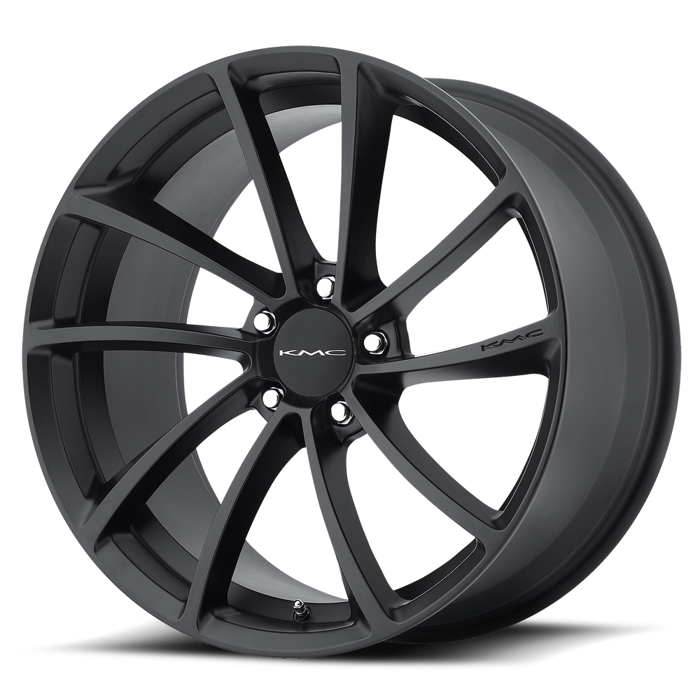 19x8.5 KMC KM691 SPIN Satin Black Wheel 5x112 (35mm)