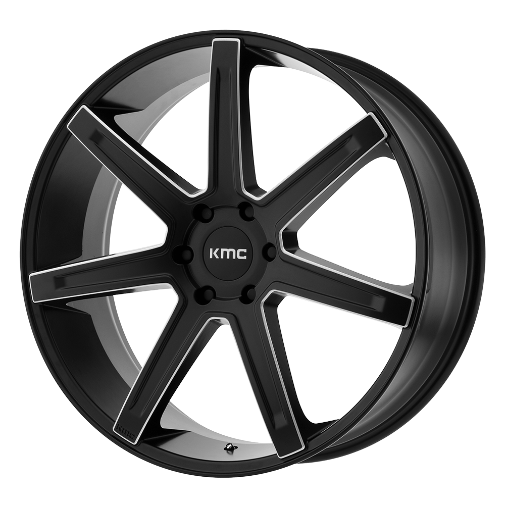 24x9.5 KMC KM700 REVERT Satin Black Milled Wheel 6x5.5 (15mm)