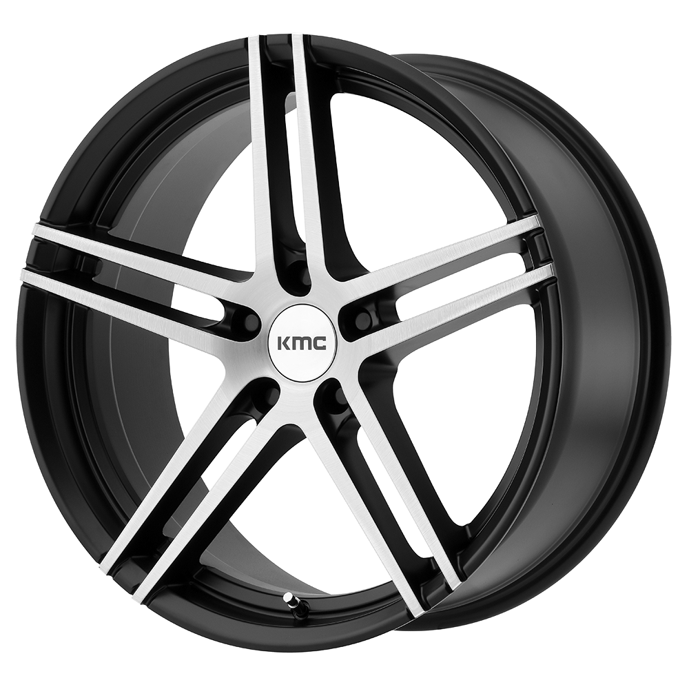 20x10 KMC KM703 MONOPHONIC Satin Black Brushed Wheel 5x120 (35mm)