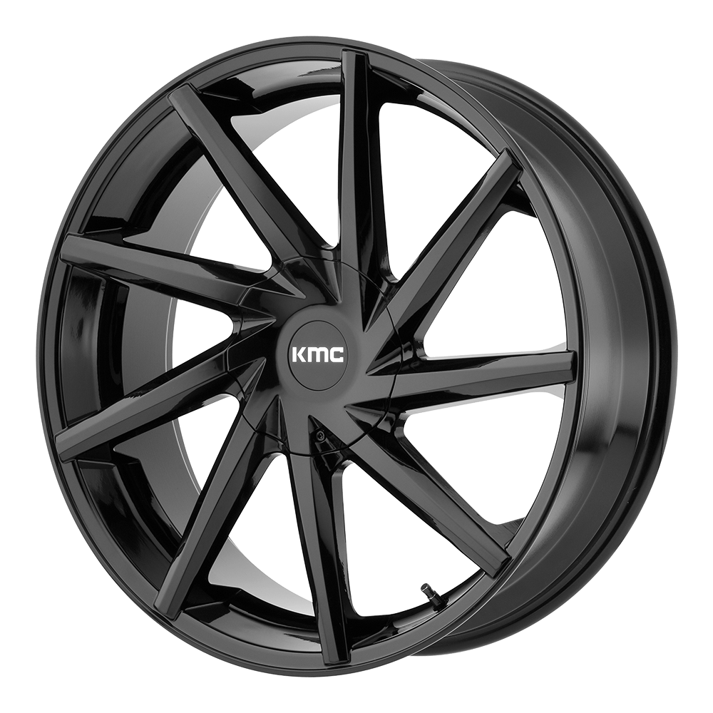 22x9 KMC KM705 BURST Gloss Black Wheel 6x5 (30mm)