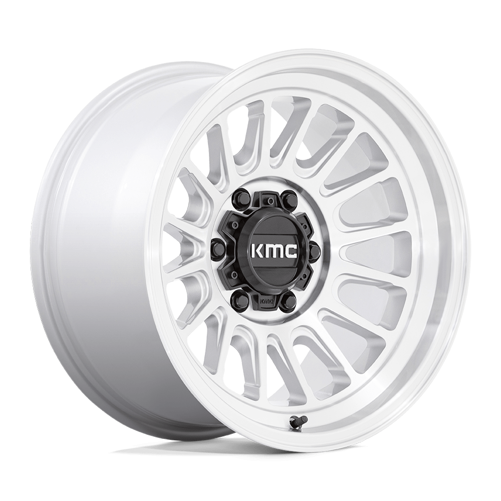 17x9 KMC KM724 Impact OL Silver Machined Wheel 5x5 (-12mm)