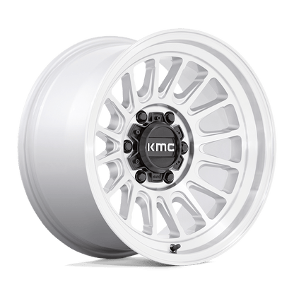 17x9 KMC KM724 Impact OL Silver Machined Wheel 5x5 (-12mm)