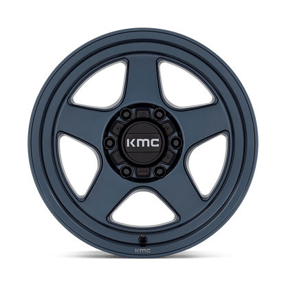17x8.5 KMC KM728 Lobo Metallic Blue Wheel 6x120 (-10mm)