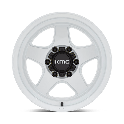 17x8.5 KMC KM728 Lobo Gloss White Wheel 6x120 (18mm)