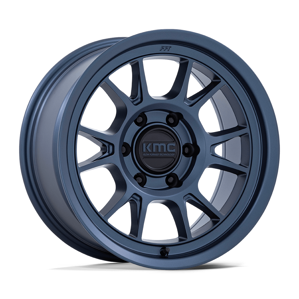 17x8.5 KMC KM729 Range Metallic Blue Wheel 5x5 (-10mm)