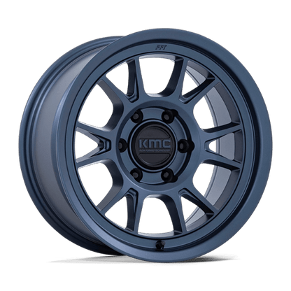 17x8.5 KMC KM729 Range Metallic Blue Wheel 5x5 (-10mm)
