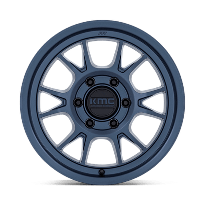 17x8.5 KMC KM729 Range Metallic Blue Wheel 6x135 (-10mm)