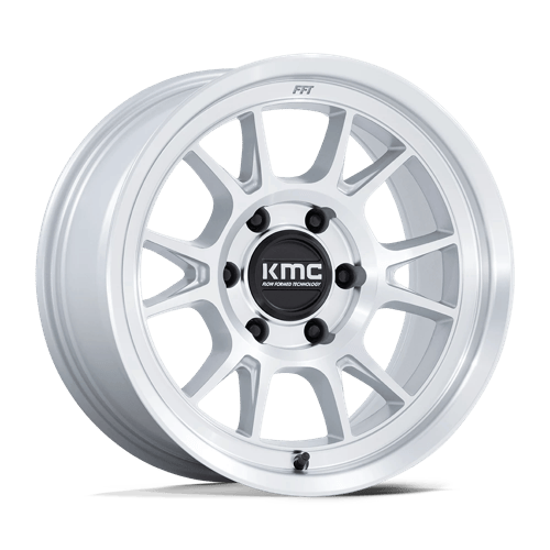 17x8.5 KMC KM729 Range Gloss Silver With Machined Face Wheel 6x135 (0mm)