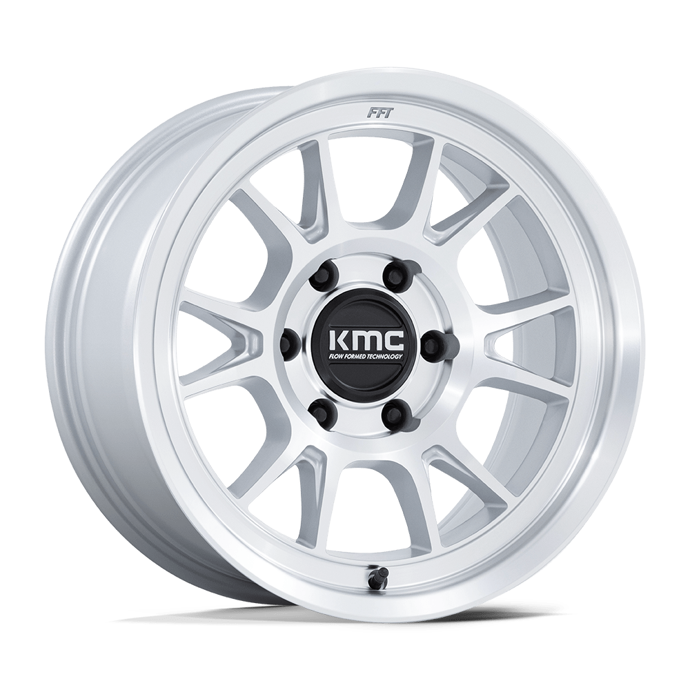 17x8.5 KMC KM729 Range Gloss Silver With Machined Face Wheel 6x135 (0mm)