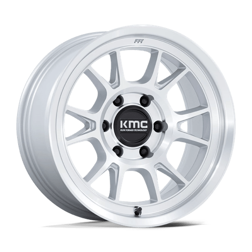 17x8.5 KMC KM729 Range Gloss Silver With Machined Face Wheel 6x135 (0mm)