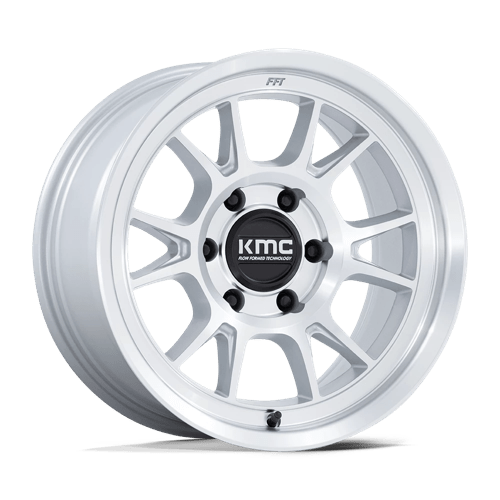 17x8.5 KMC KM729 Range Gloss Silver With Machined Face Wheel 6x4.5 (0mm)