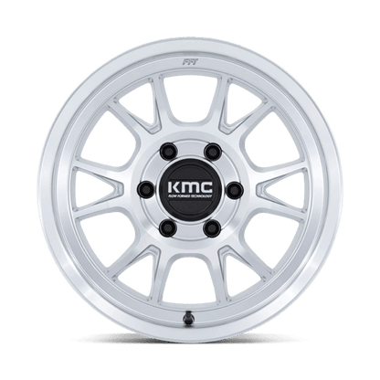 17x8.5 KMC KM729 Range Gloss Silver With Machined Face Wheel 6x4.5 (0mm)