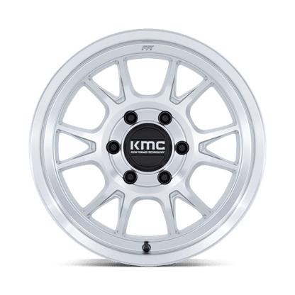 17x8.5 KMC KM729 Range Gloss Silver With Machined Face Wheel 6x120 (0mm)