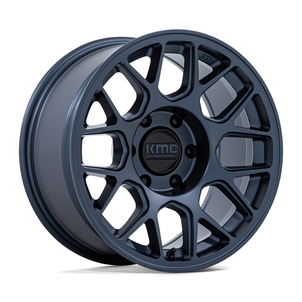 17x8.5 KMC KM730 Hatchet Metallic Blue Wheel 6x4.5 (25mm)