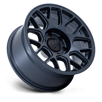 17x8.5 KMC KM730 Hatchet Metallic Blue Wheel 6x120 (-10mm)