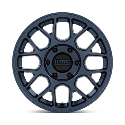 17x8.5 KMC KM730 Hatchet Metallic Blue Wheel 6x120 (-10mm)