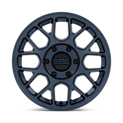 17x8.5 KMC KM730 Hatchet Metallic Blue Wheel 6x120 (-10mm)