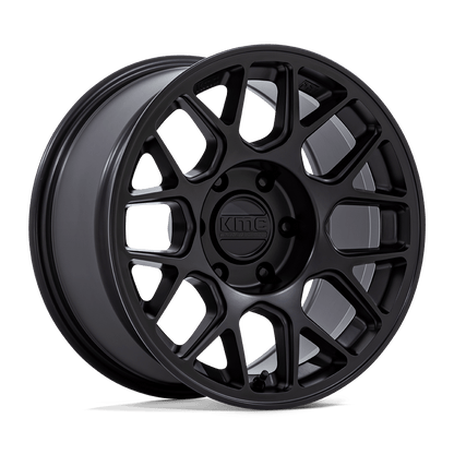 17x8.5 KMC KM730 Hatchet Matte Black Wheel 6x4.5 (-10mm)