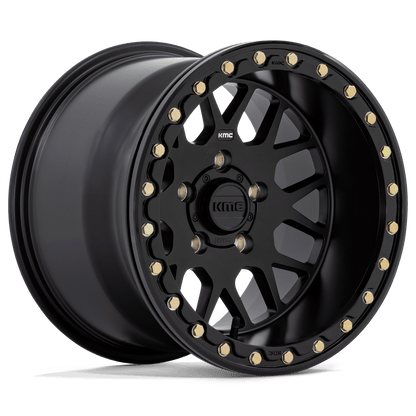 15x10 KMC Powersports KS235 Grenade UTV BEADLOCK Satin Black Wheel 5x4.5 (0mm)