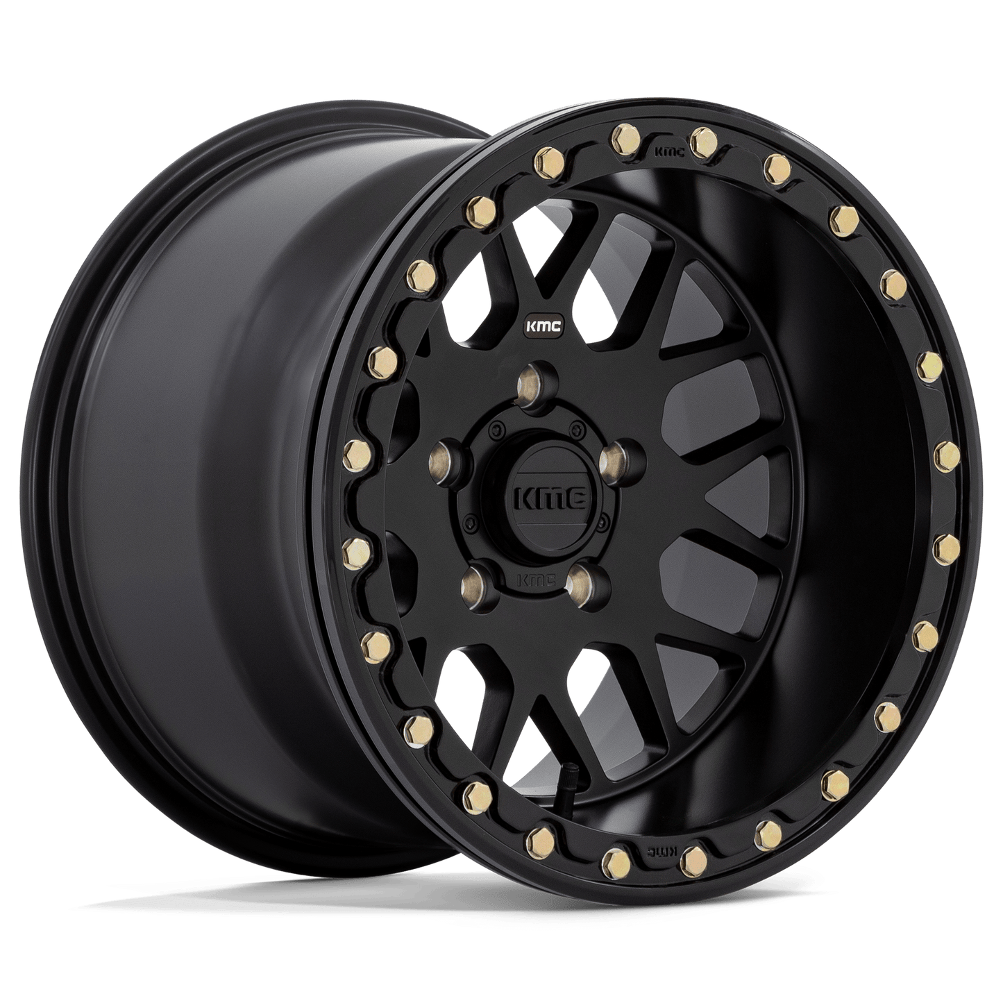 15x10 KMC Powersports KS235 GRENADE BEADLOCK Satin Black Wheel 4x137 (0mm)