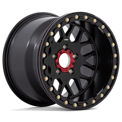 15x10 KMC Powersports KS235 Grenade UTV BEADLOCK Satin Black Wheel 5x4.5 (0mm)