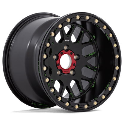 15x10 KMC Powersports KS235 Grenade UTV BEADLOCK Satin Black Wheel 5x4.5 (0mm)