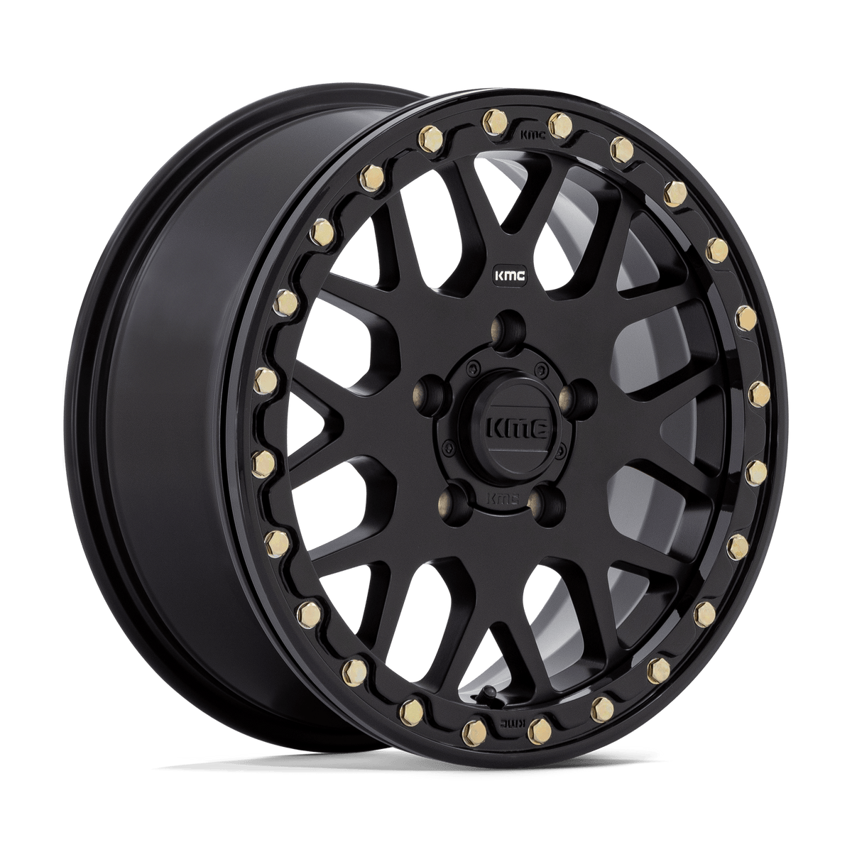15x6 KMC Powersports KS235 Grenade Satin Black BEADLOCK Wheel 5x4.5 (38mm)
