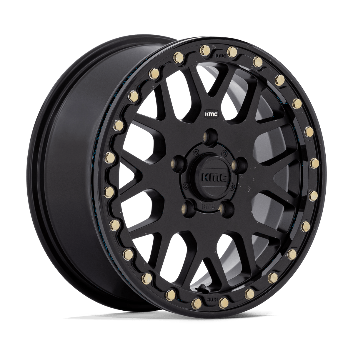 15x6 KMC Powersports KS235 Grenade Satin Black BEADLOCK Wheel 5x4.5 (38mm)