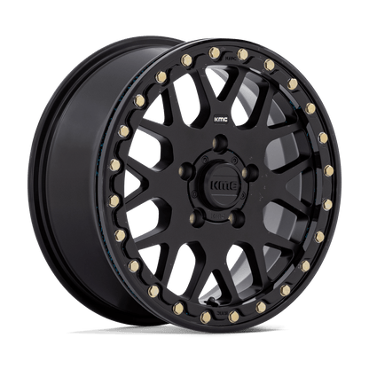 15x6 KMC Powersports KS235 Grenade Satin Black BEADLOCK Wheel 5x4.5 (38mm)