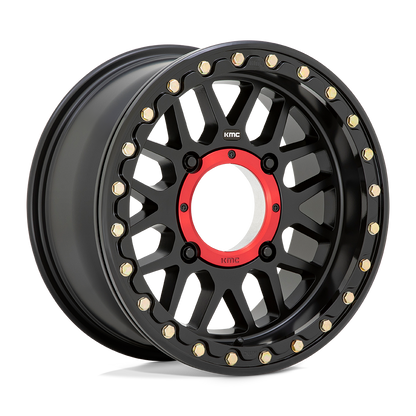 15x7 KMC UTV KS235 GRENADE BEADLOCK Satin Black Wheel 4x137 (10mm)