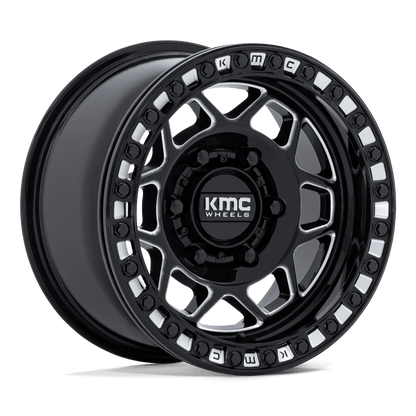 15x7 KMC Powersports KS241 Torx Black Milled UTV BEADLOCK Wheel 6x5.5 (38mm)